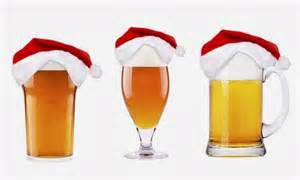 christmas beers with santa hats